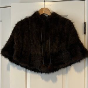Mink fur cape
